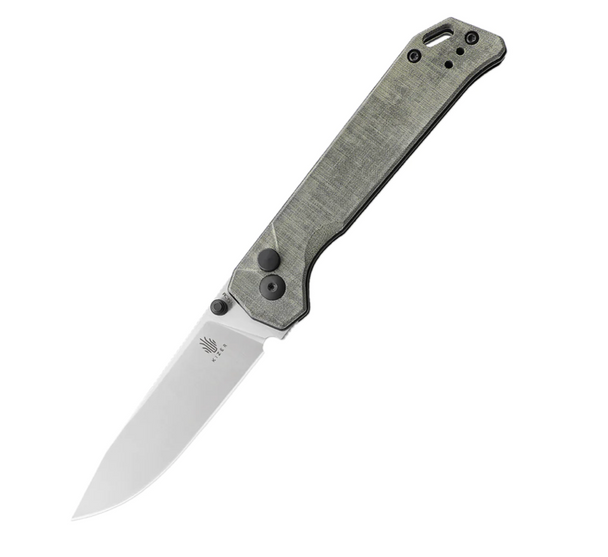 Kizer Begleiter2 Micarta Green V4458.2BC1 (3.39" Satin)