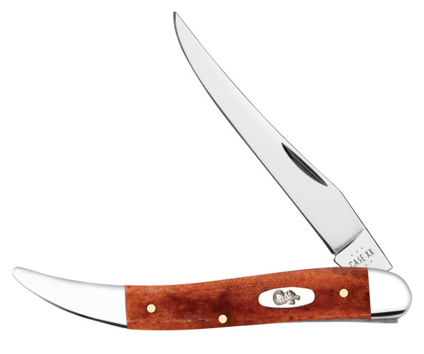 Case Smooth Chestnut Bone Medium Texas Toothpick Knife 4.25" Closed (610094 SS) - 28910