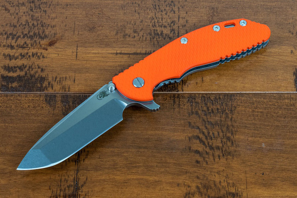 Hinderer Knives XM-24 Spanto-S45VN-Stonewash-Orange G10
