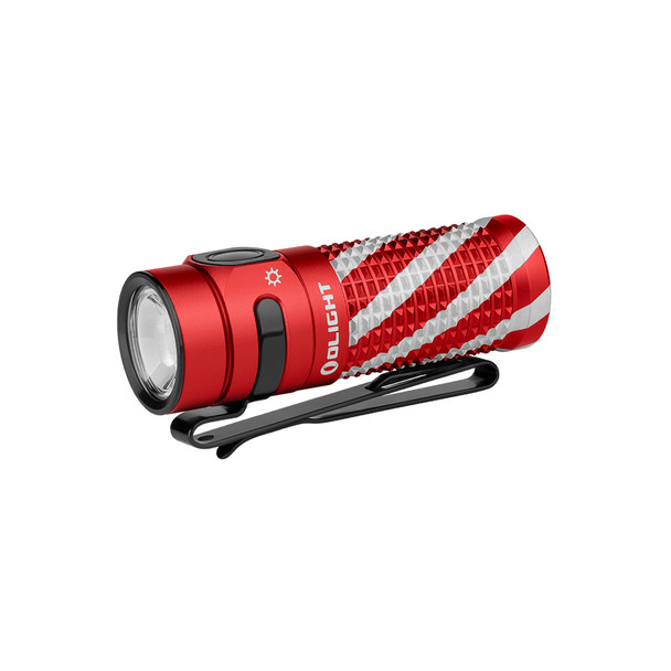 OLIGHT Baton 4 Powerful EDC Flashlight 1300 Lumens | CANDY CANE