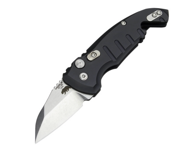 HOGUE 24140 A01-MICROSWITCH AUTOMATIC FOLDER: 1.95" WHARNCLIFFE BLADE - TUMBLED FINISH, MATTE BLACK ALUMINUM FRAME HOGUE 24140 A01-MICROSWITCH AUTOMATIC FOLDER: 1.95" WHARNCLIFFE BLADE - TUMBLED FINISH, MATTE BLACK ALUMINUM FRAME
