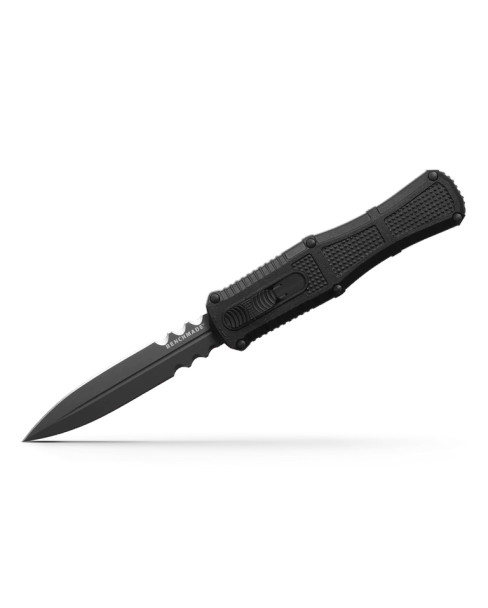 BENCHMADE 3370SGY CLAYMORE OTF | BLACK GRIVORY® SERRATED