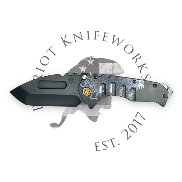 MEDFORD PRAE T S45VN DLC TANTO BLADE, DLC GOLD DRAGON HANDLES, BRONZE HW, DLC W/BRSH/BRZ FLATS CLIP, DLC BREAKER