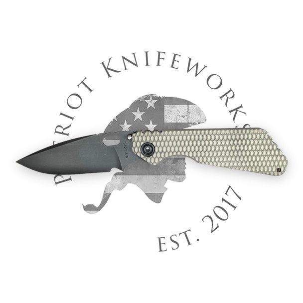 STRIDER SMF HYBRID GG FOLDING KNIFE 4” CPM-20CV PVD DROP POINT BLADE, OD GREEN GUNNER GRIP HANDLES