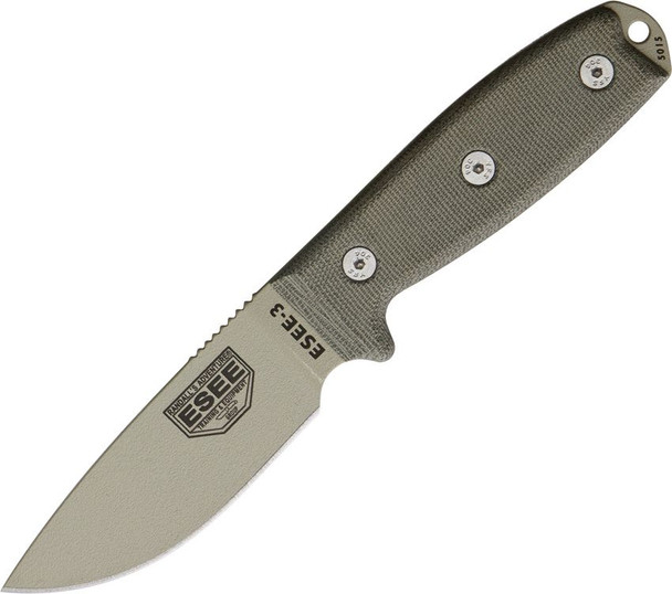 ESEE Model 3 Desert Tan Blade WITH SHEATH