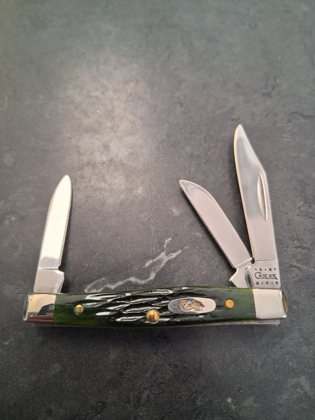 CASE 03507 Case Small Stockman Knife 03507 - Hunter Green Bone