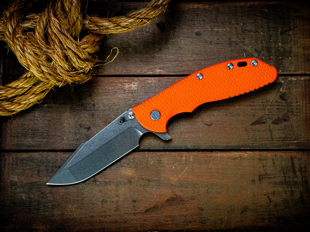 XM-24 4.0" S45VN HARPOON SPANTO TRI-WAY BATTLE BLUE ORANGE G10
