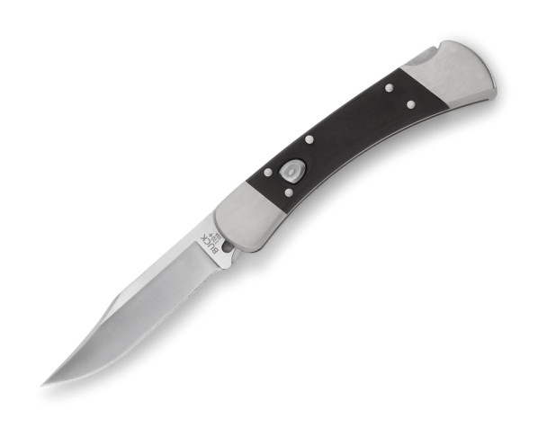 BUCK 0110BKSA-B 110 Auto Elite Knife - Black G10/Nickel Silver