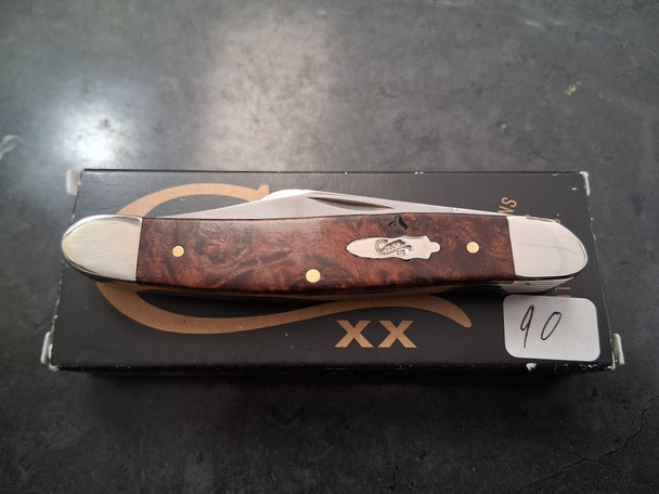CASE XX NO 64065 BROWN MAPLE BURL WOOD SMOOTH STOCKMAN (7347 SS)