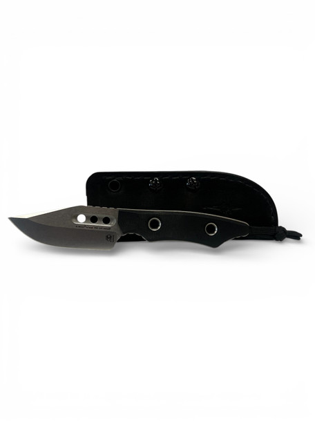 HERETIC KNIVES H065-2A-BLK-G10 KOBOLD STONEWASH STANDARD BLACK G10 HANDLE SCALES