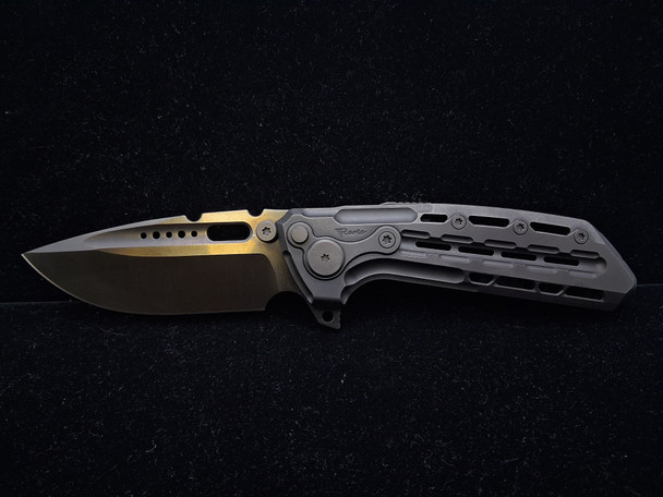 Reate Terminator TX228 - Black DLC Titanium - M390 Black DLC Blade