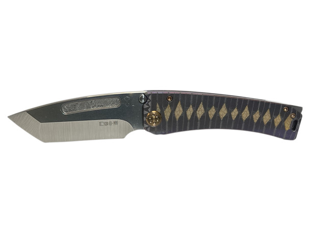 MARAUDER 3V S45VN TUMBLED W/DRAGON TANTO BLADE, VIO W/BRZ TSUMAMI MAKI WRAP HANDLES, BRZ HW, BRONZE CLIP, STD BREAKER