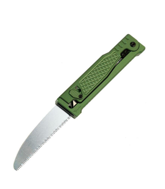 REATE EXO PERFORMANCE GRAVITY KNIFE GREEN DIAMOND PATTERN DOUBLE BLADE NITRO-V STONEWASHED & SATIN SERRATED