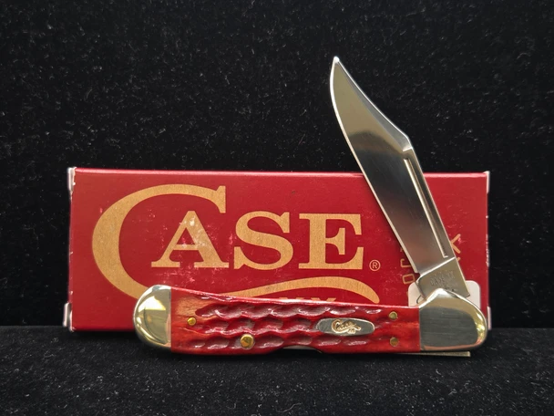 2024 Case XX Pocket Worn Old Red Bone Corn Cob Jig Mini Copperlock 61749 L SS