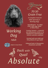 Grace Absolute Duck with Quail 30kg Working Dog