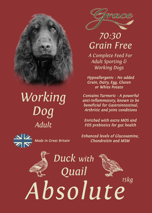 Grace Absolute Duck with Quail 30kg Working Dog