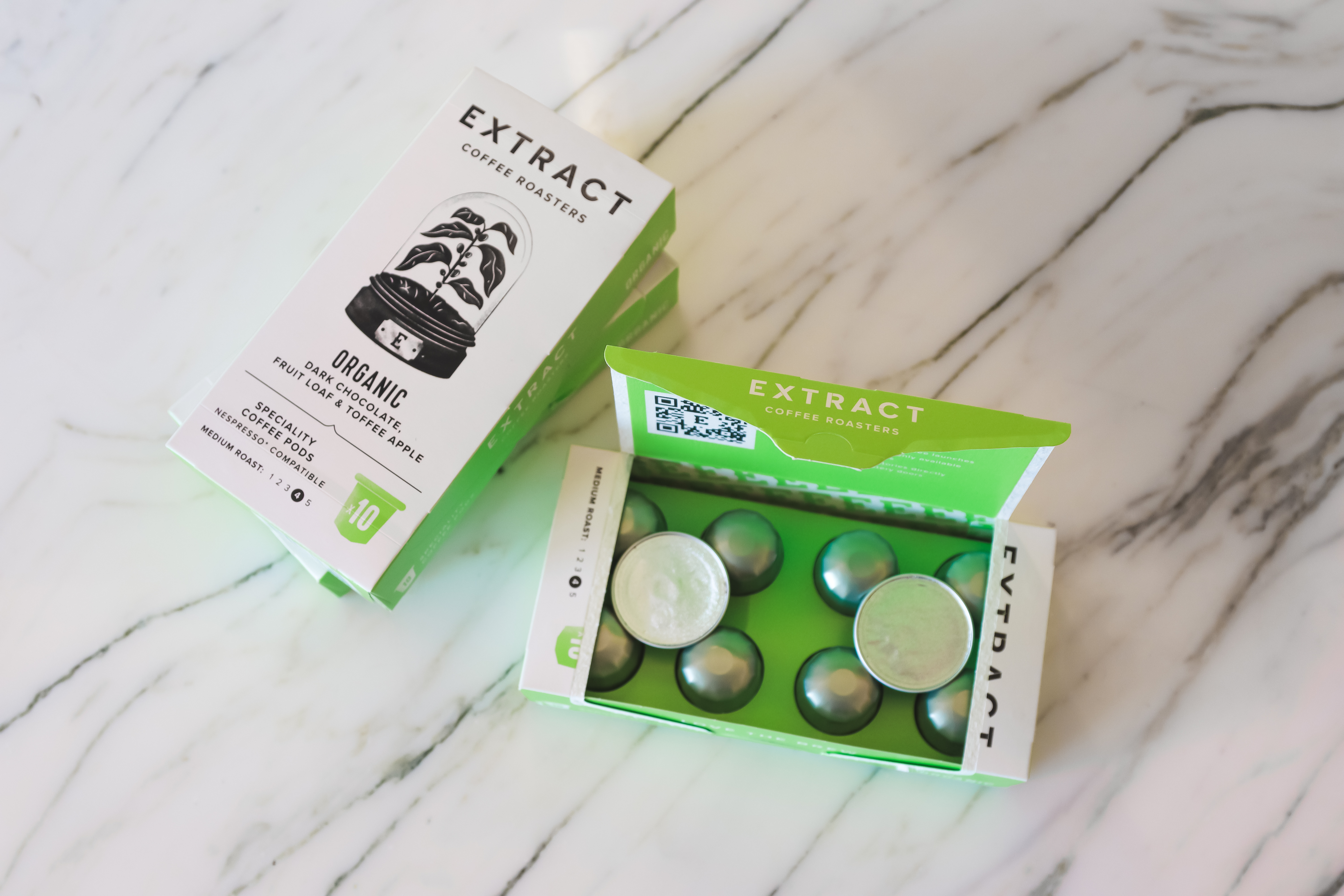 Extract Coffee Roasters Organic Coffee Pods