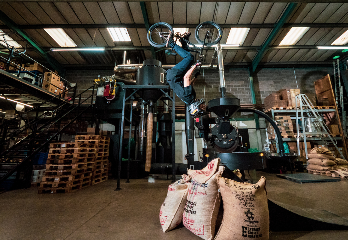 Extract Coffee Roasters Fusion Extreme Stunts Coffee and Bikes Extract Coffee Roasters Fusion Extreme Stunts Coffee and Bikes