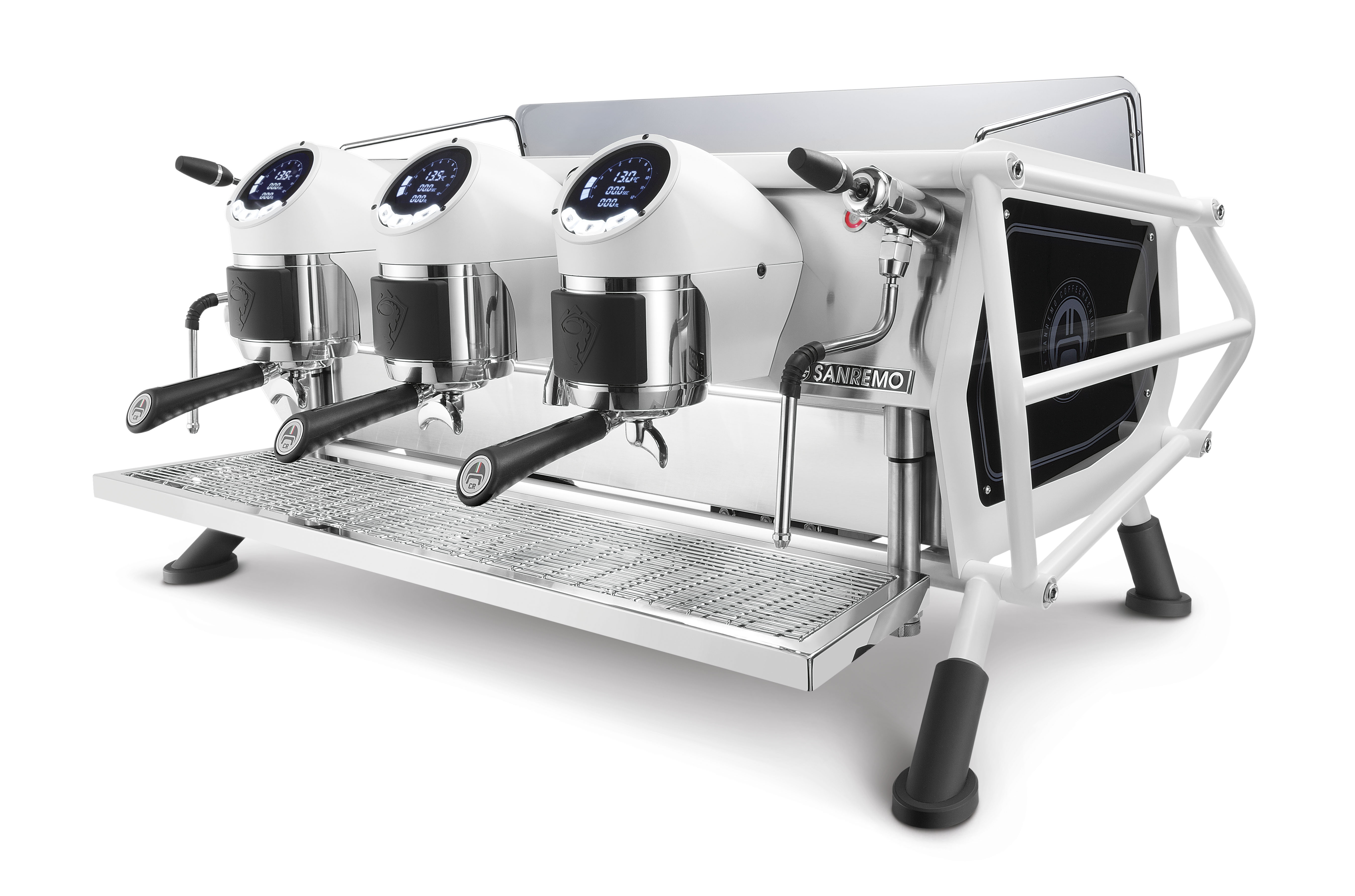 Extract Coffee Roasters Sanremo Cafe Racer Espresso Machine Black White