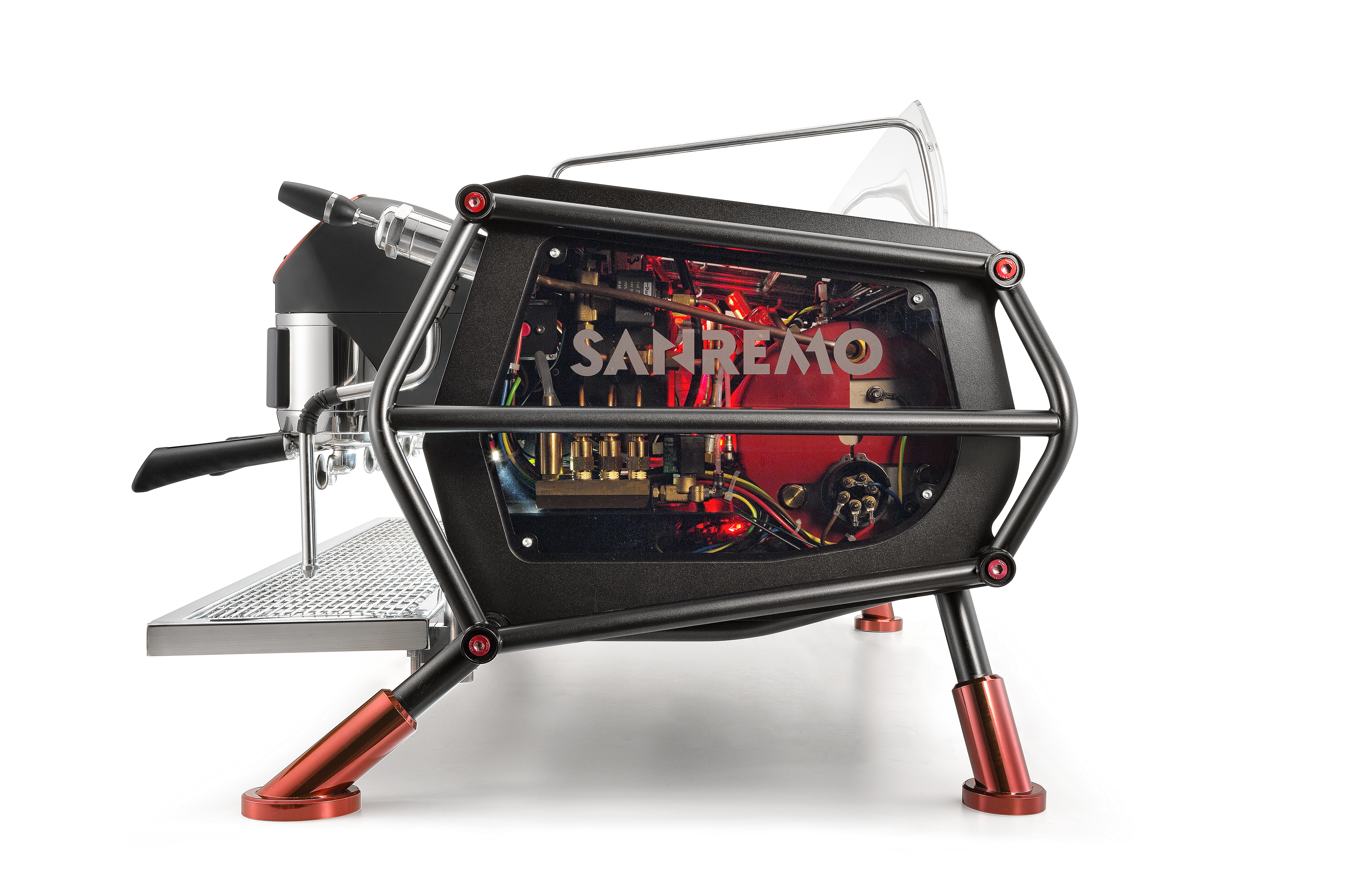 Extract Coffee Roasters Sanremo Cafe Racer Naked Black and Red