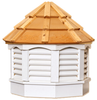 Gazebo cupola - VINYL - cedar top 21in. x 21in. x 25in. H