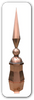 Copper Roof  Finial 54" - "The King Arthur"