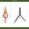 Avalon Polished Copper Rooftop Finial