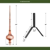 28" Morgana Polished Copper Rooftop Finial
