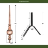 27" Victoria Polished Copper Rooftop Finial