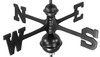 Dalvento 11" Banner Weathervane with Traditional Directionals- Small Black