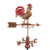 Bantam Red Rooster Weathervane - Pure Copper Hand Finished Multi-Color Patina by Good Directions