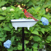 Splish Splash Bird Bath - Pure Copper, White Finish