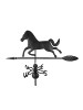 Horse Large Black Steel with Scrolled Directionals