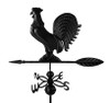 Rooster Large Black Steel with Scrolled Directionals