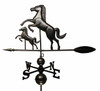 Dalvento Horse & Colt Weathervane- Black Steel with Traditional Directionals and Globes
