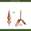 Lancelot Polished Copper Rooftop Finial with decorative Copper Roof Mount