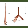 28" Gawain Polished Copper Rooftop Finial with decorative Copper Roof Mount