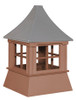 Cupola - Victorian Shed: Cedar PVC - Windowed Pagoda Metal Top - 25Lx25Wx30H