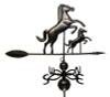 46" Dalvento Horse & Colt Weathervane w/Scrolled Directionals- Black Aluminum