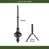 28" Morgana Aluminum Rooftop Finial with Roof Mount by Good Directions