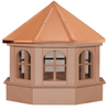 Gazebo cupola - Cedar PVC Windowed - copper top 25in. x 25in. x 30in. H