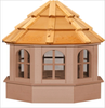 Gazebo cupola - Cedar PVC Windowed - cedar top 25in. x 25in. x 30in. H