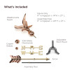 11"  Wingspan Eagle Cottage Weathervane - Pure Copper w/Roof Mount by Good Directions