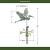 Good Directions Blue Heron Weathervane, Roof Mount Weather Vane, Blue Verde Copper Finish, Durable Garden & Coastal Decor