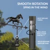 Galloping Horse Weathervane with Roof Mount - Pure Copper with Matte Black Finish by Good Directions