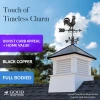 Bantam Rooster Weathervane with Roof Mount - Pure Copper with Matte Black Finish by Good Directions