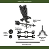 Majestic Eagle Weathervane with Roof Mount - Pure Copper with Matte Black Finish by Good Directions