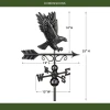 Majestic Eagle Weathervane with Roof Mount - Pure Copper with Matte Black Finish by Good Directions