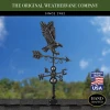 Majestic Eagle Weathervane with Roof Mount - Pure Copper with Matte Black Finish by Good Directions
