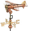 Weathervane - Airplane/Biplane - Copper With Mount